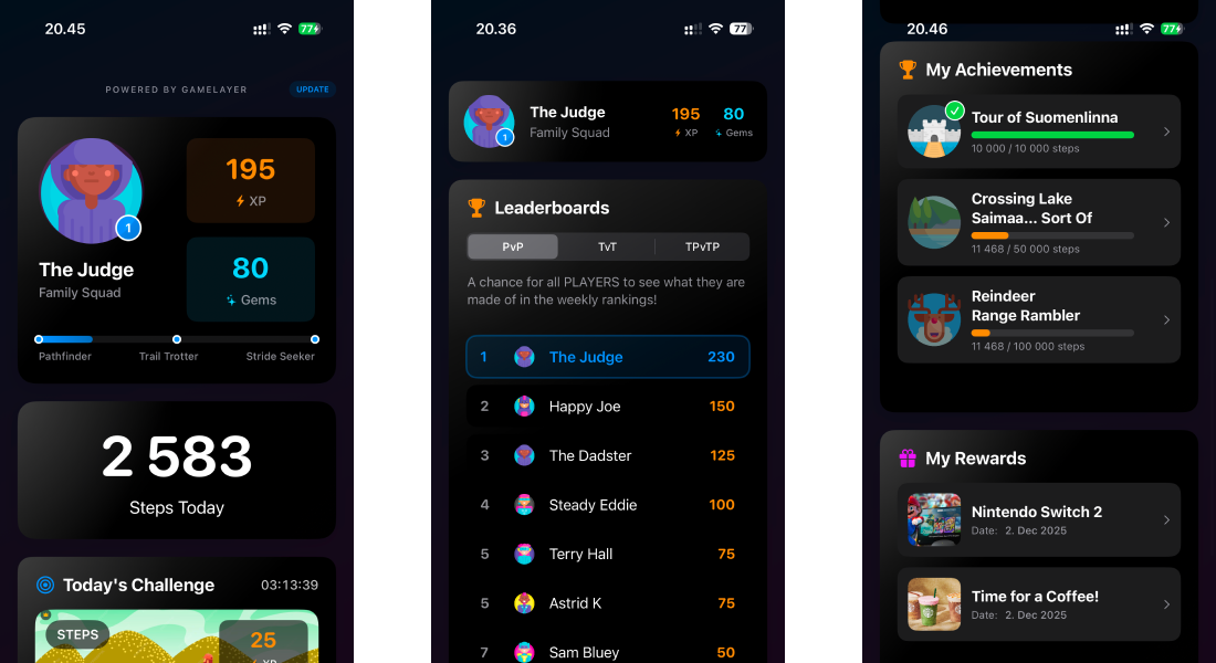 Step-Up - GameLayer implementation screenshot