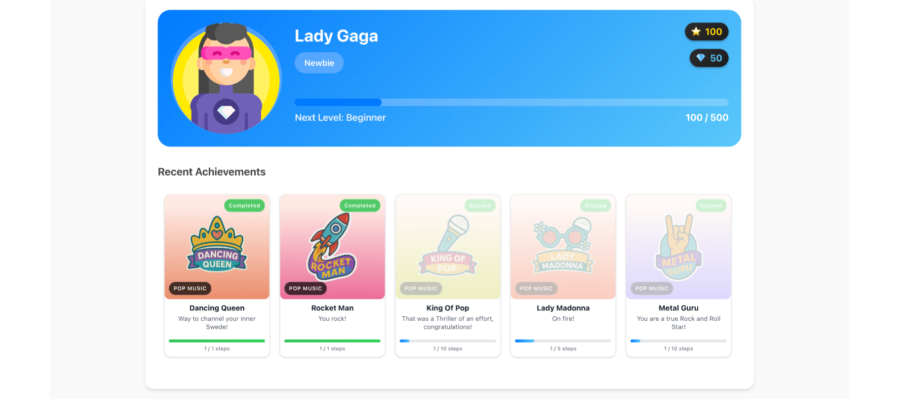 GameLayer Assets — visual gamification mechanics powered by a live API